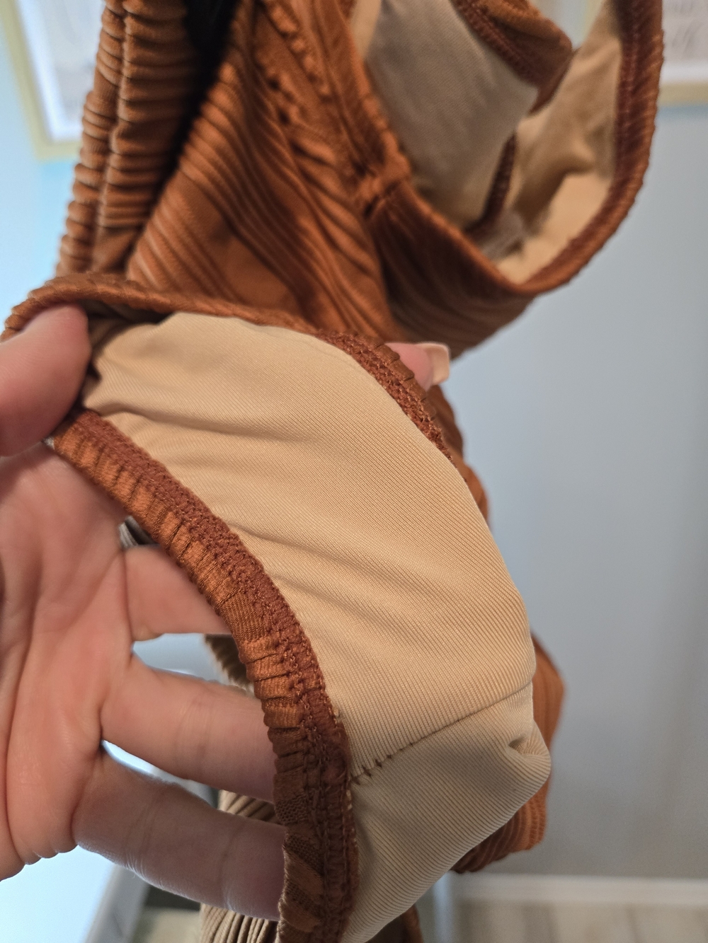 🌞⛱️👙New Gorgeous Ribbed Copper Bikini With Metal Hardware - Picture 9 of 10
